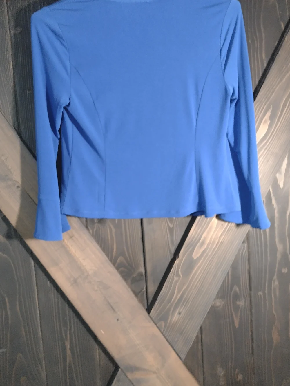 Susan Graver Colbolt Blue Open-Front Women's Shrug Size Medium